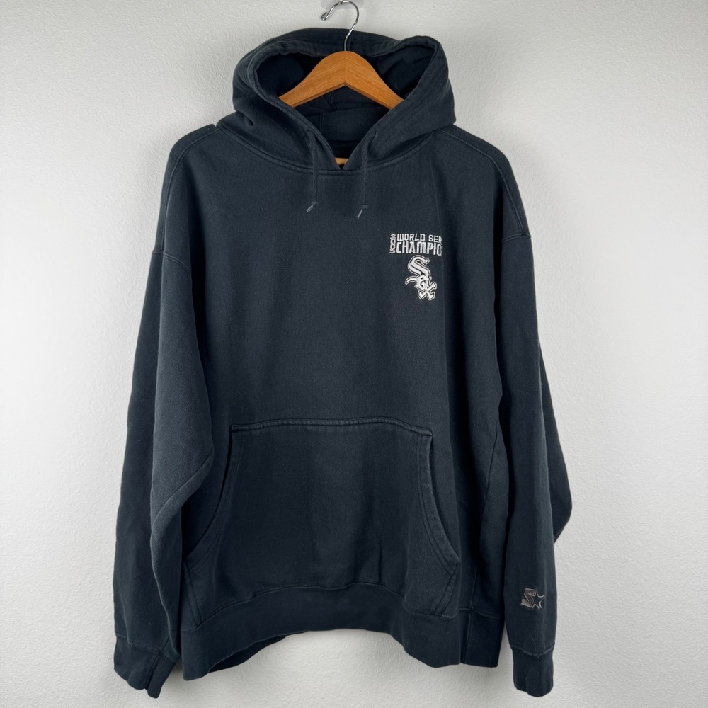 Starter Hoodie Mens 2XL Black Chicago White Sox 2005 World Series Champion EX